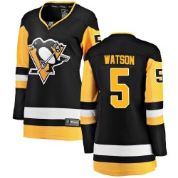 Bryan Watson Pittsburgh Penguins Women's Fanatics Branded Black Breakaway Home Jersey