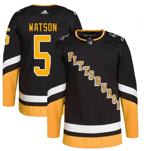 Bryan Watson Pittsburgh Penguins Youth Adidas Authentic Black 2021/22 Alternate Primegreen Pro Player Jersey