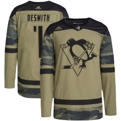Casey DeSmith Pittsburgh Penguins Men's Adidas Authentic Camo Military Appreciation Practice Jersey