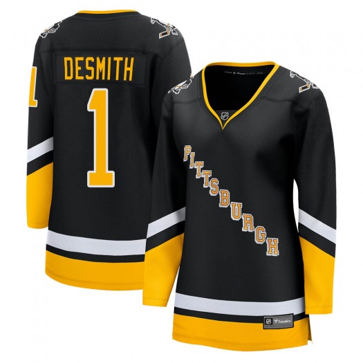 Casey DeSmith Pittsburgh Penguins Women's Fanatics Branded Premier Black 2021/22 Alternate Breakaway Player Jersey