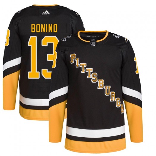 Nick Bonino Pittsburgh Penguins Men's Adidas Authentic Black 2021/22 Alternate Primegreen Pro Player Jersey