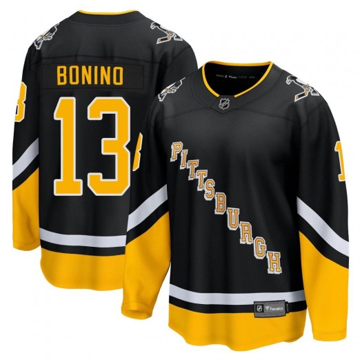 Nick Bonino Pittsburgh Penguins Men's Fanatics Branded Premier Black 2021/22 Alternate Breakaway Player Jersey