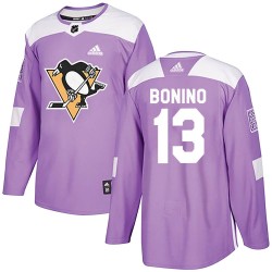 Nick Bonino Pittsburgh Penguins Youth Adidas Authentic Purple Fights Cancer Practice Jersey